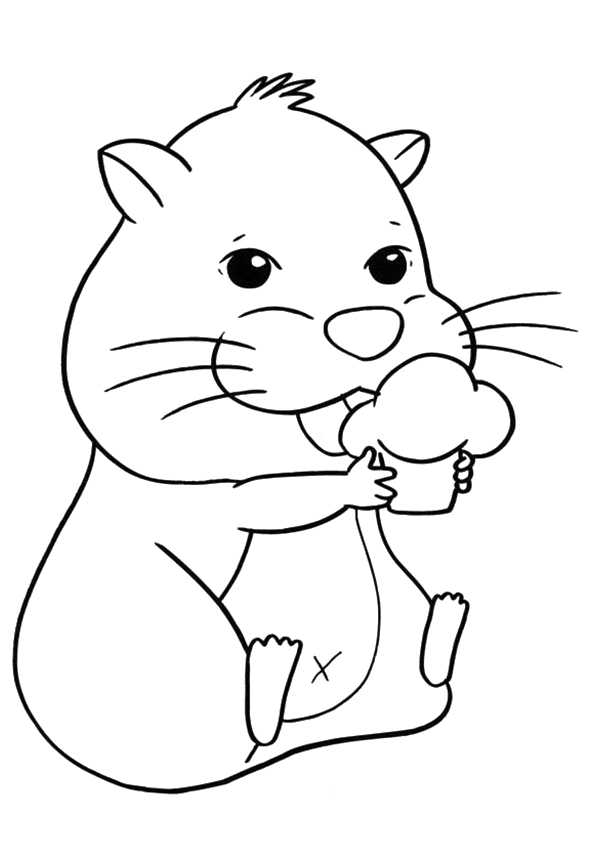 Plansa de colorat cu Hamsteri 21 14